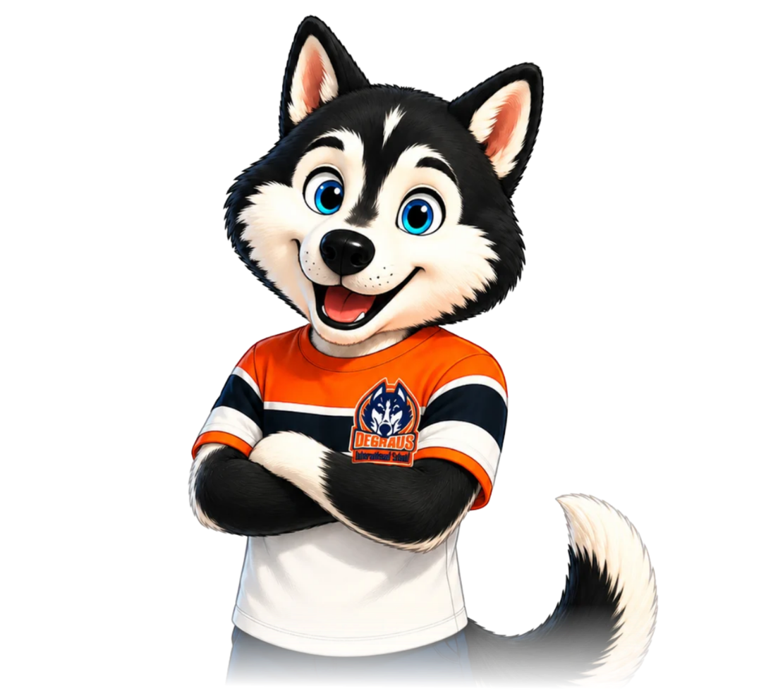 Lobinho, mascote do Colégio Degraus
